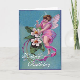 Belle carte d'anniversaire Fairy