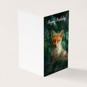 Belle carte d'anniversaire Fox