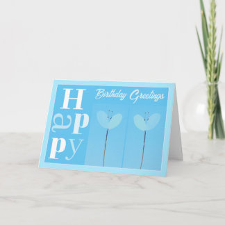 Belle Carte d'Anniversaire Moderne Flower Fun tend