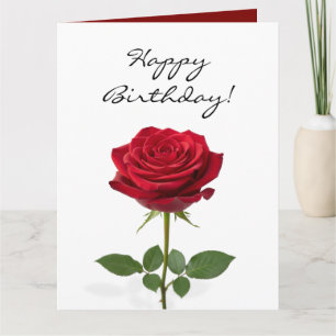 Belle carte d'anniversaire romantique avec fleur d