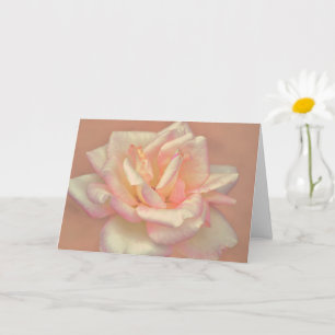 Belle carte d'art à fleurs rose vierge rose