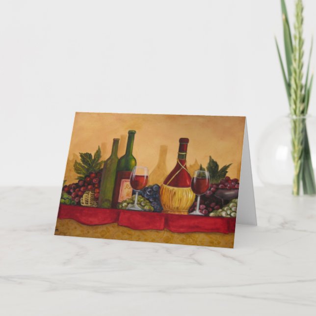 Belle carte d'art de vin (Devant)