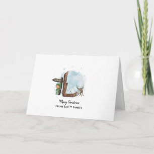 Belle carte de design de Noël en aquarelle