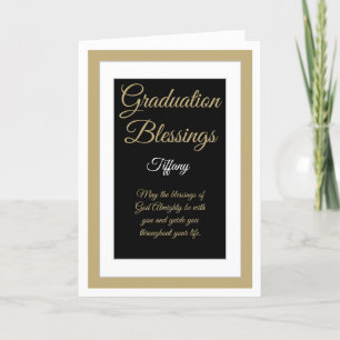 Belle carte de graduation des bénédictions chrétie