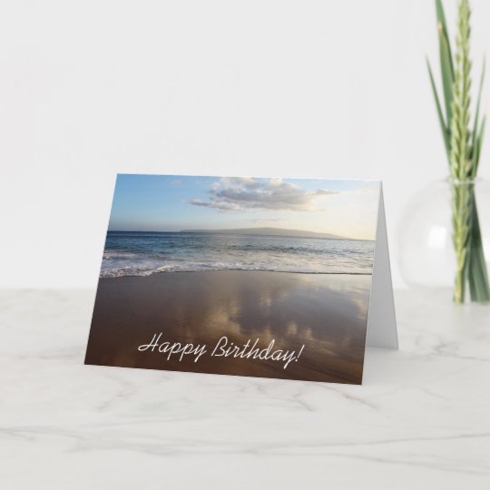 Belle Carte De Joyeux Anniversaire De Plage Zazzle Fr