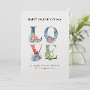 Belle carte de la Saint Valentin Love Letter Card