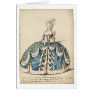 Belle carte de mode de Madame Marie Antoinette