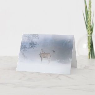 Belle carte de Noël de Cerfs et Jay