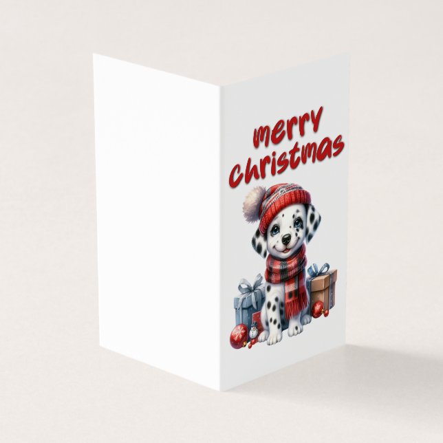 Belle carte de Noël de chien (Outside)