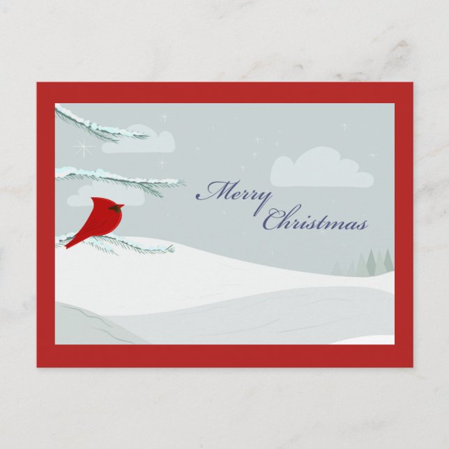 Belle carte de Noël du cardinal (Devant)
