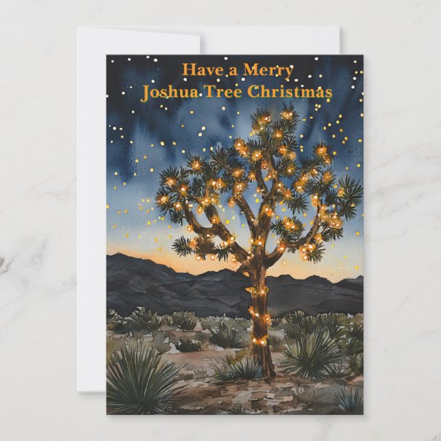 Belle carte de Noël Joshua Tree (Devant)