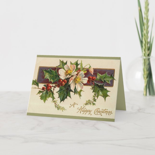 Belle carte de Noël victorienne (Devant)