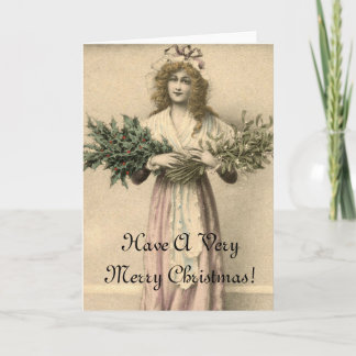 Belle carte de Noël vintage ange