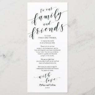 Belle carte de réglage Elegant Merci