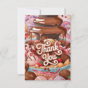 Belle carte de remerciements au chocolat