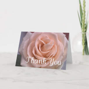 Belle Carte de remerciements rose pâle