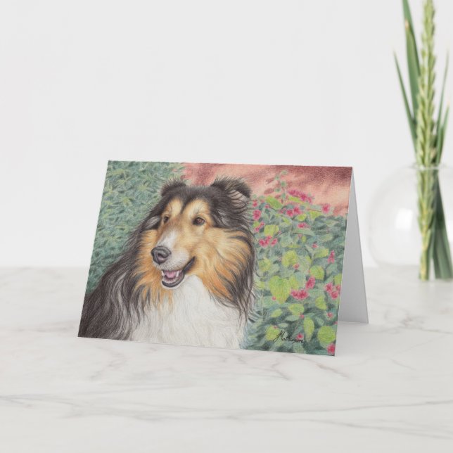 Belle carte de Sheltie (Devant)