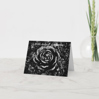 Belle carte de sympathie gothique rose du cimetièr