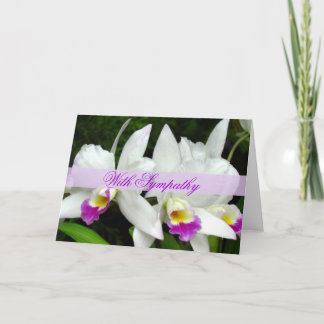 Belle Carte de Sympathie Orchidées