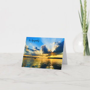 Belle Carte de Sympathie Sunset Blank Inside
