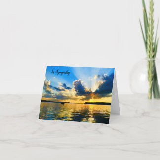 Belle Carte de Sympathie Sunset Blank Inside