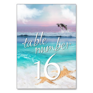 BELLE carte de table TROPICAL OCEAN SLEVER