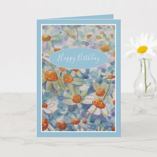 Belle carte de voeux d'anniversaire de fleurs (Petite plante)