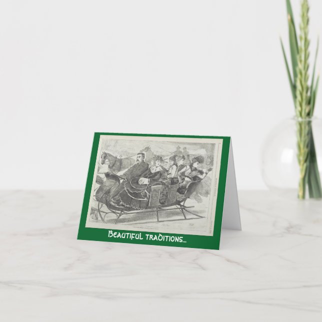 Belle carte de voeux de Bells de Noël de (Devant)