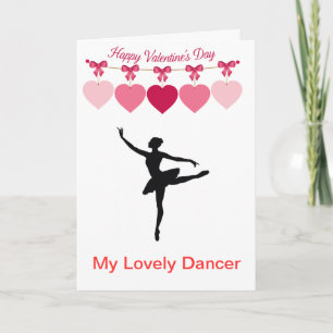 Belle carte de voeux de Saint-Valentin de danseur