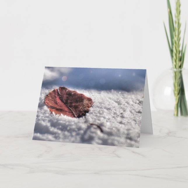 Belle carte de voeux hivernaux (Devant)