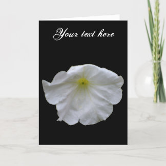 Belle carte de voeux personnalisable White Petunia