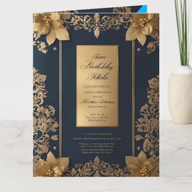 Belle carte de voeux pliée (Devant)