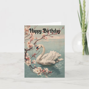 Belle carte de voeux pour l'anniversaire de Swan