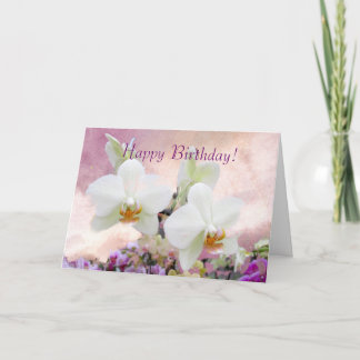 Belle carte de voeux pour l'anniversaire des orchi