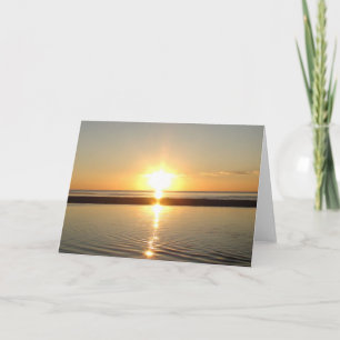 Belle carte de voeux pour le coucher de soleil