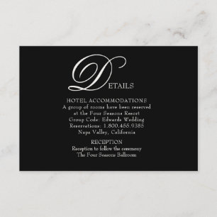 Belle carte détail de mariage de Flourish