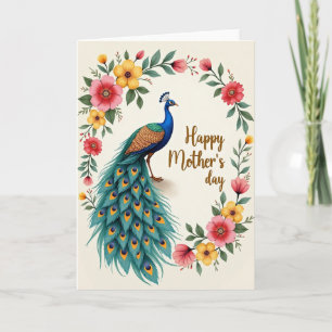 Belle Carte Florale d'Oiseau