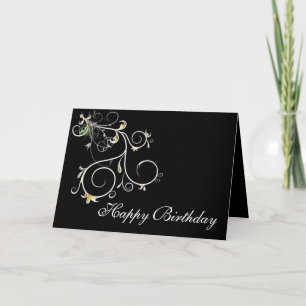 Belle carte personnalisable Scrollwork Vines D2