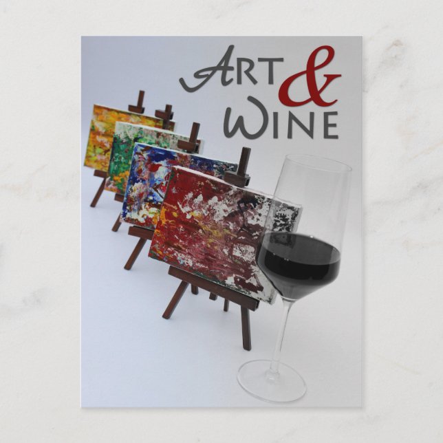 Belle carte postale Art & Vin ! (Devant)