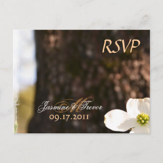 Belle carte postale Christian Dogwood RSVP avec re