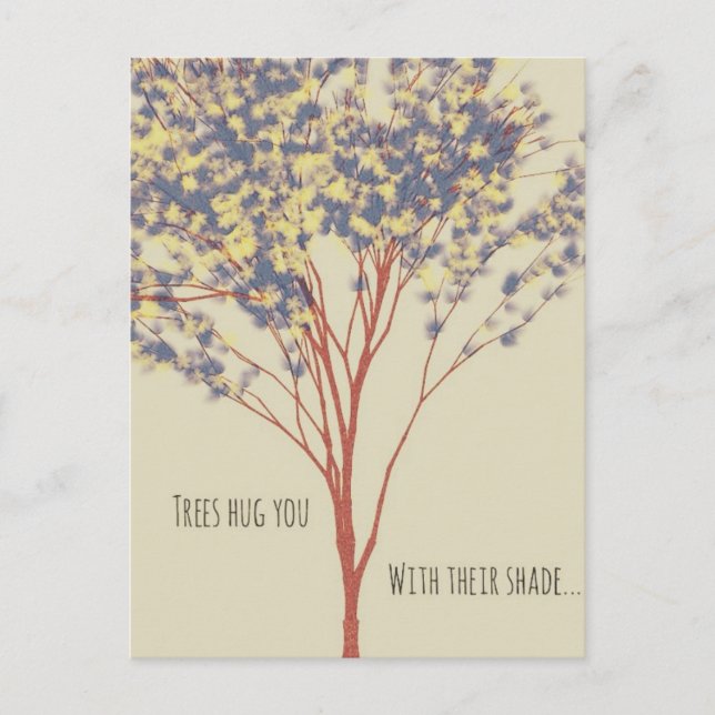 Belle carte postale Citation Arbre Art (Devant)