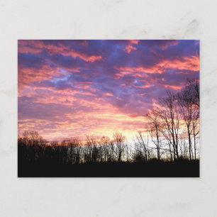 Belle Carte Postale de Lever de Soleil d'Hiver