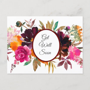 Belle carte postale de vœux de rétablissement pour