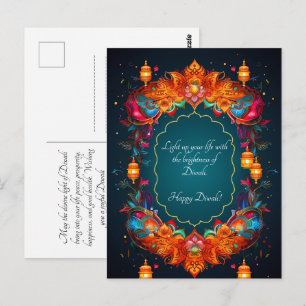 Belle carte postale Diwali