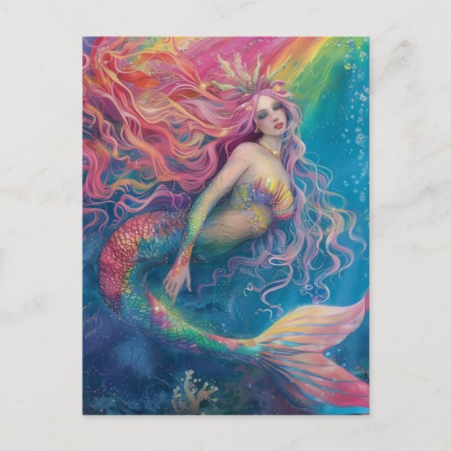 Belle carte postale Mermaid (Devant)