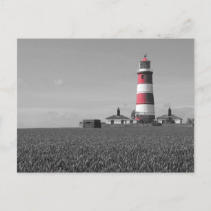 Belle carte postale Norfolk rouge & blanc phare