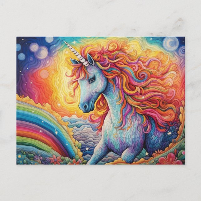 Belle carte postale Unicorn (Devant)