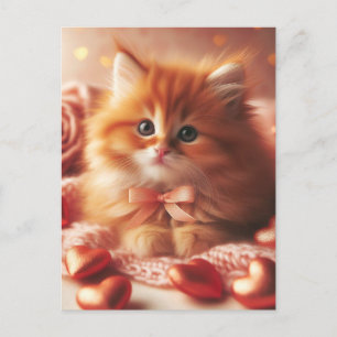 Belle carte postale Valentine Kitten