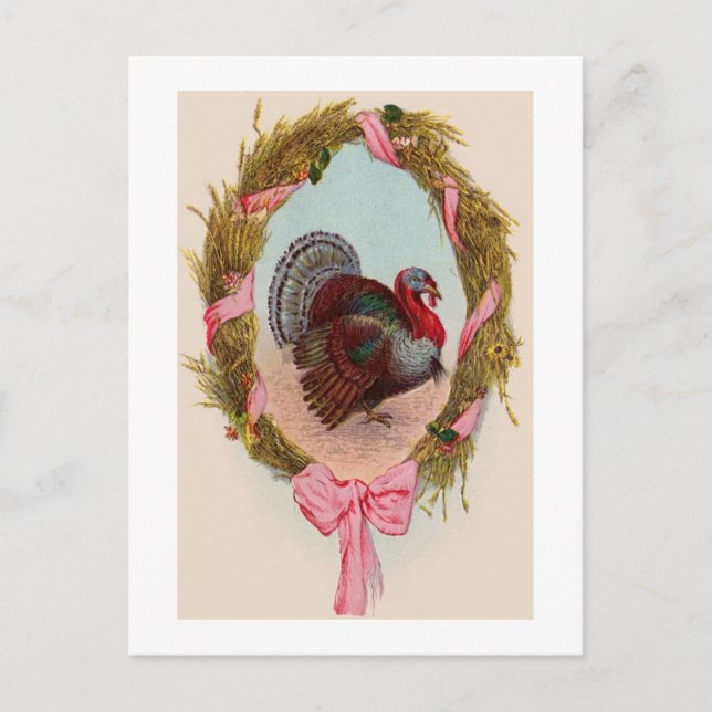 Belle Carte Postale Vintage Thanksgiving (Devant)