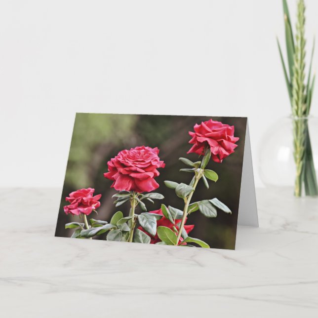 Belle carte Rose naturelle Flower Note (Devant)